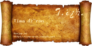 Tima Áron névjegykártya